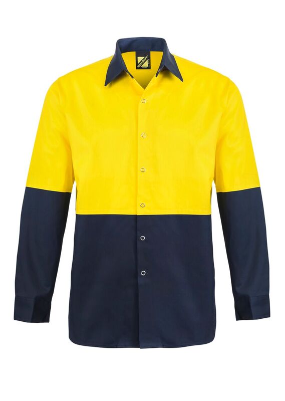 WS3035-L/S Two Tone Hi Vis Shirt Stud