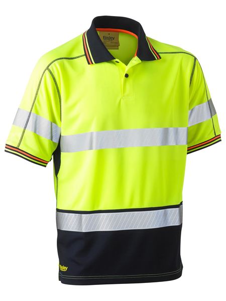 Shortsleeved-Taped Hi Vis Polyester Mesh Polo