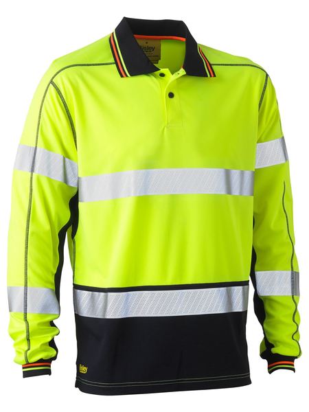 Longsleeved-Taped Hi Vis Polyester Mesh Polo