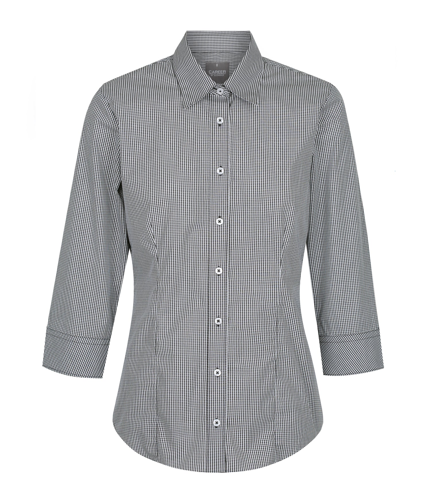 1637WZ Westgarth-Gingham 3/4 Sleeve Shirt