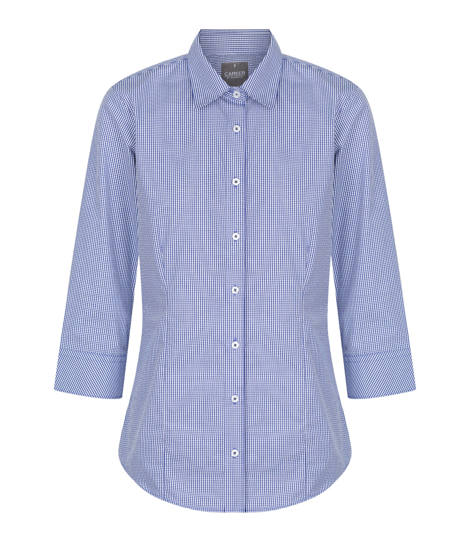 1637WZ Westgarth-Gingham 3/4 Sleeve Shirt
