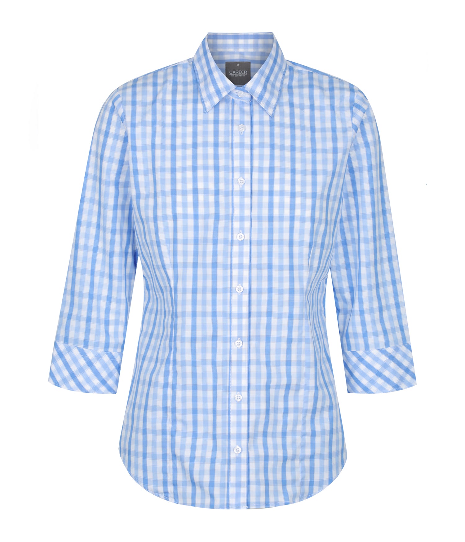 1711WL Foxton-Tonal Check 3/4 Sleeve Shirt