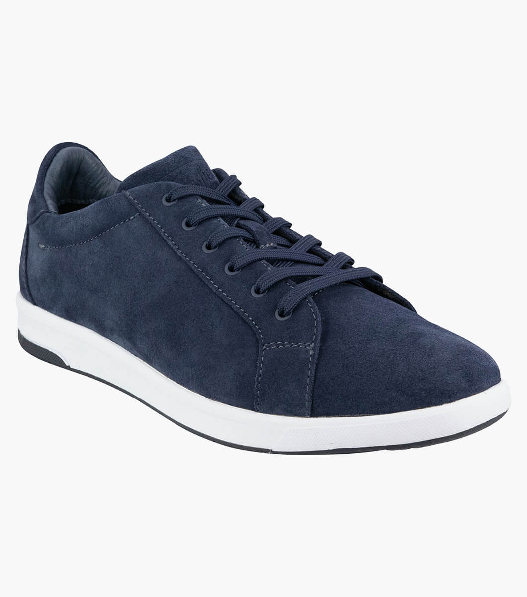 NAVY SUEDE-CROSSOVER PLAIN