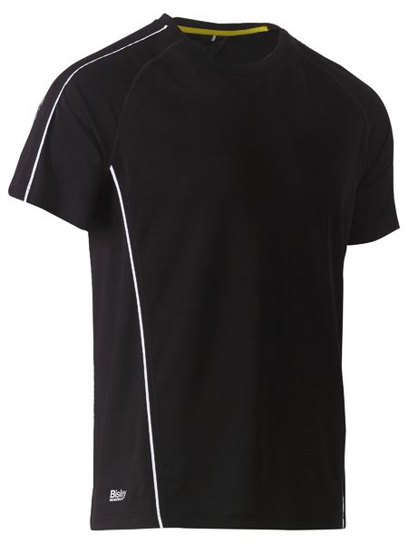 Cool Mesh Tee With Reflective Piping