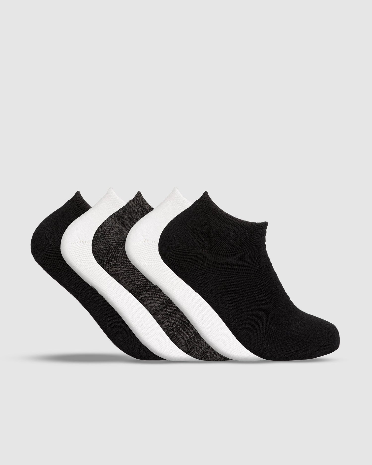 MENS SOCKS - BAMBOO 5 PACK NO SHOW - ESSENTIAL
