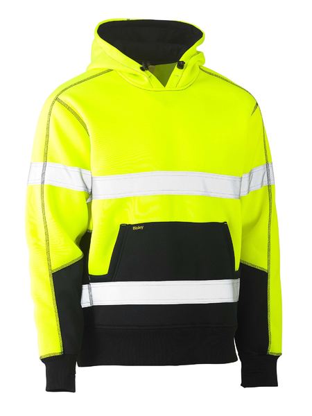 Taped Hi Vis Fleece Hoodie Pullover