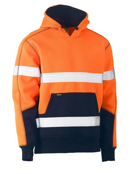 Taped Hi Vis Fleece Hoodie Pullover