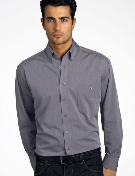 264-Mens Long Sleeve Chambray