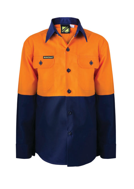 WSK127-Kids Hi Vis Shirt Long Sleeve