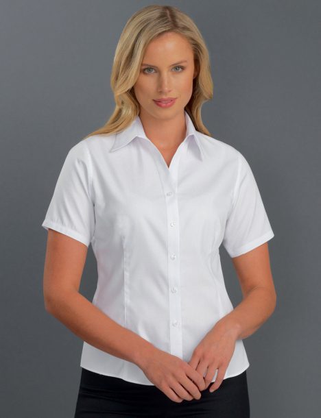 302-Womens Short Sleeve Pinpoint Oxford