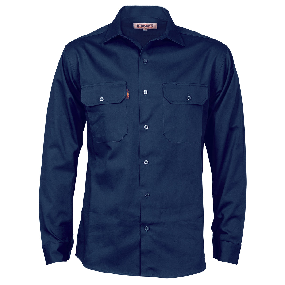 Cotton Drill Work Shirt - Long Sleeve