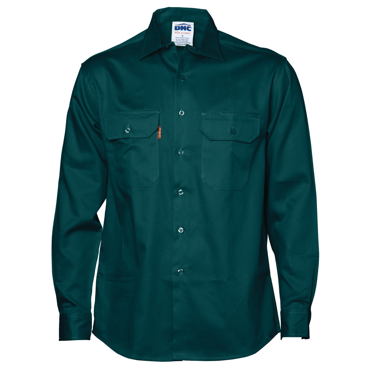 Cotton Drill Work Shirt - Long Sleeve