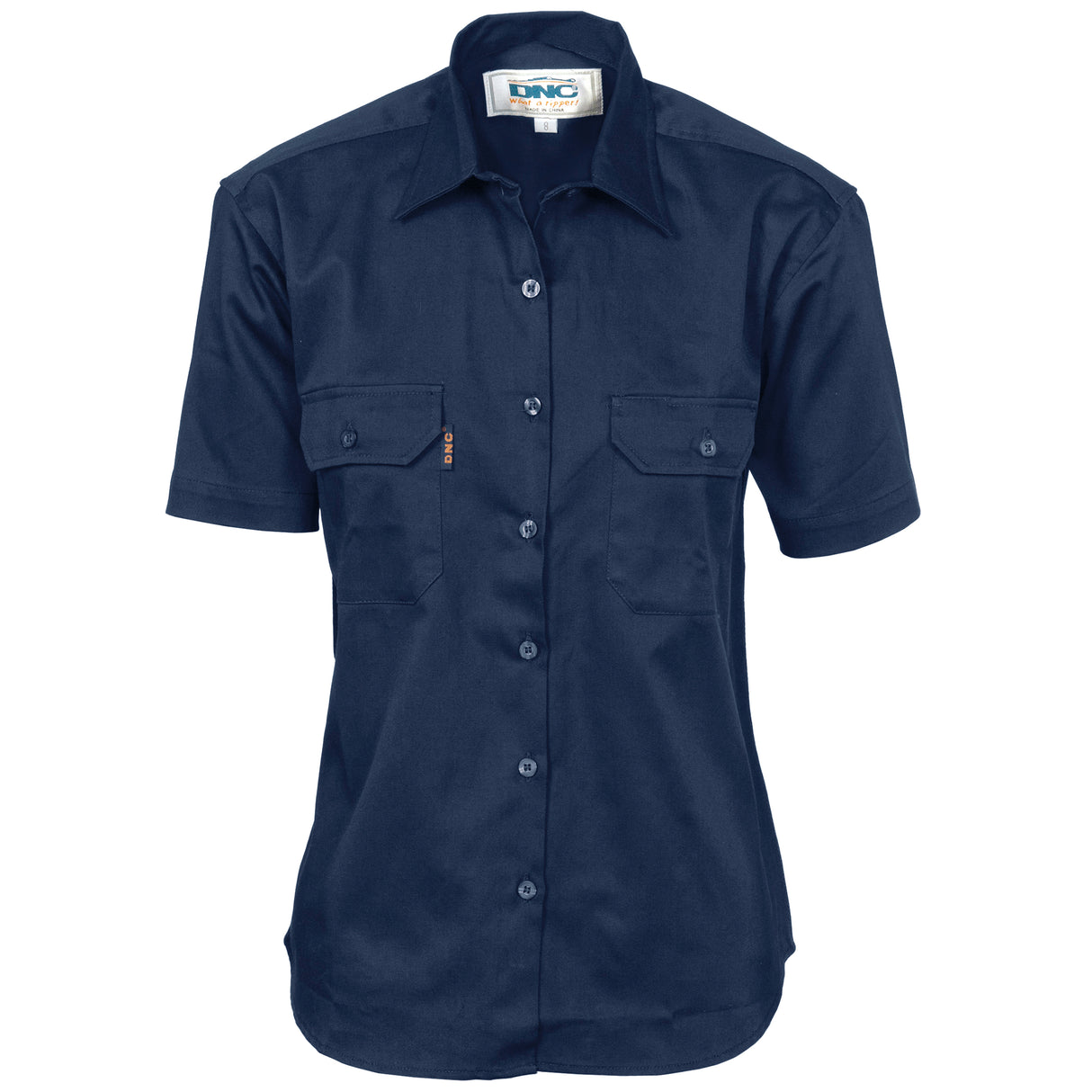 Ladies Cotton Drill Work Shirt - Short Sleeve