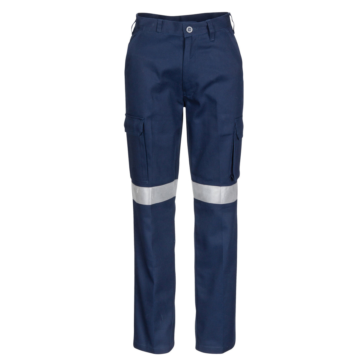 3323-Ladies Cotton Drill Cargo Pants with 3M Reflective Tape