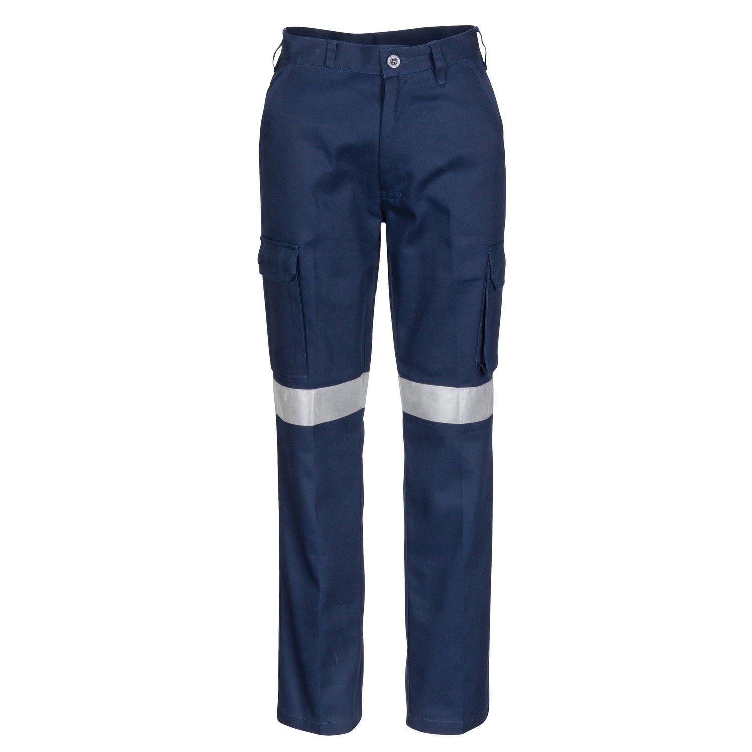 3323-Ladies Cotton Drill Cargo Pants with 3M Reflective Tape