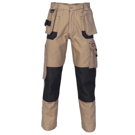 3337-Duratex Cotton Duck Weave Tradies Cargo Pants with twin holster tool pocket - knee pads not included
