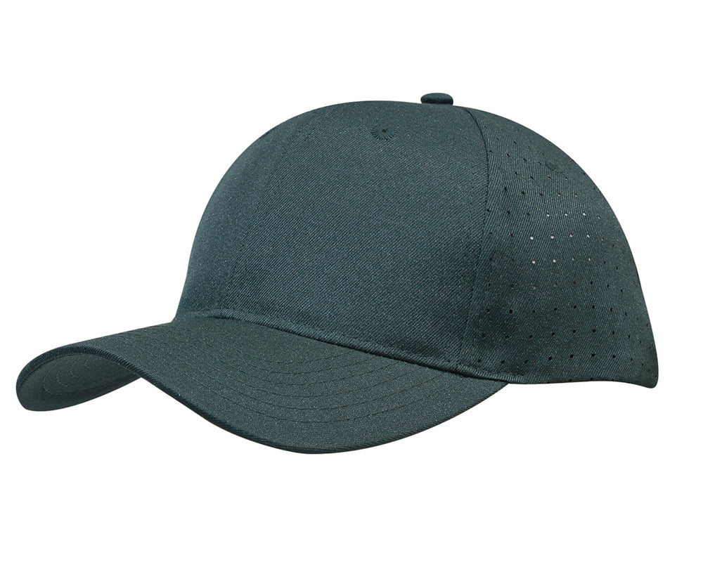 3975-Breathable Poly Twill Cap with Circle Perforations