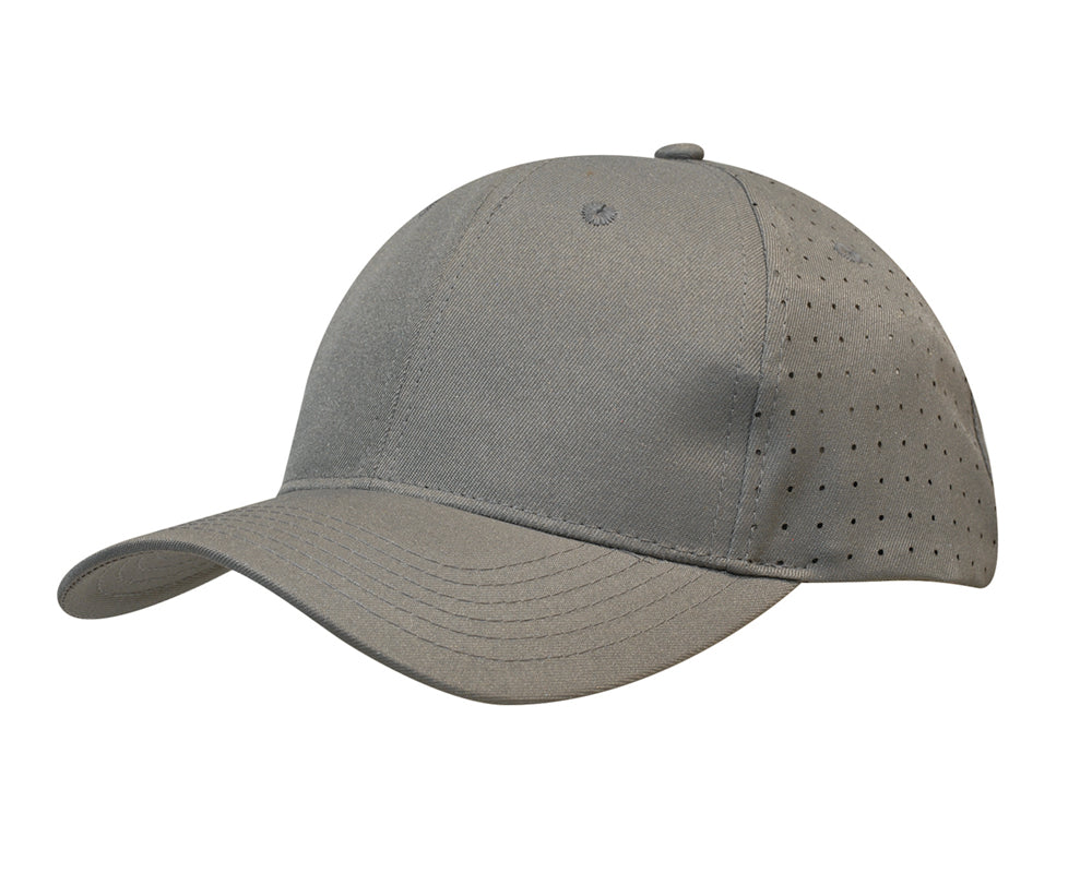 3975-Breathable Poly Twill Cap with Circle Perforations