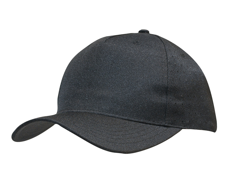 3976-Breathable Poly Twill Cap with Circle Perforations