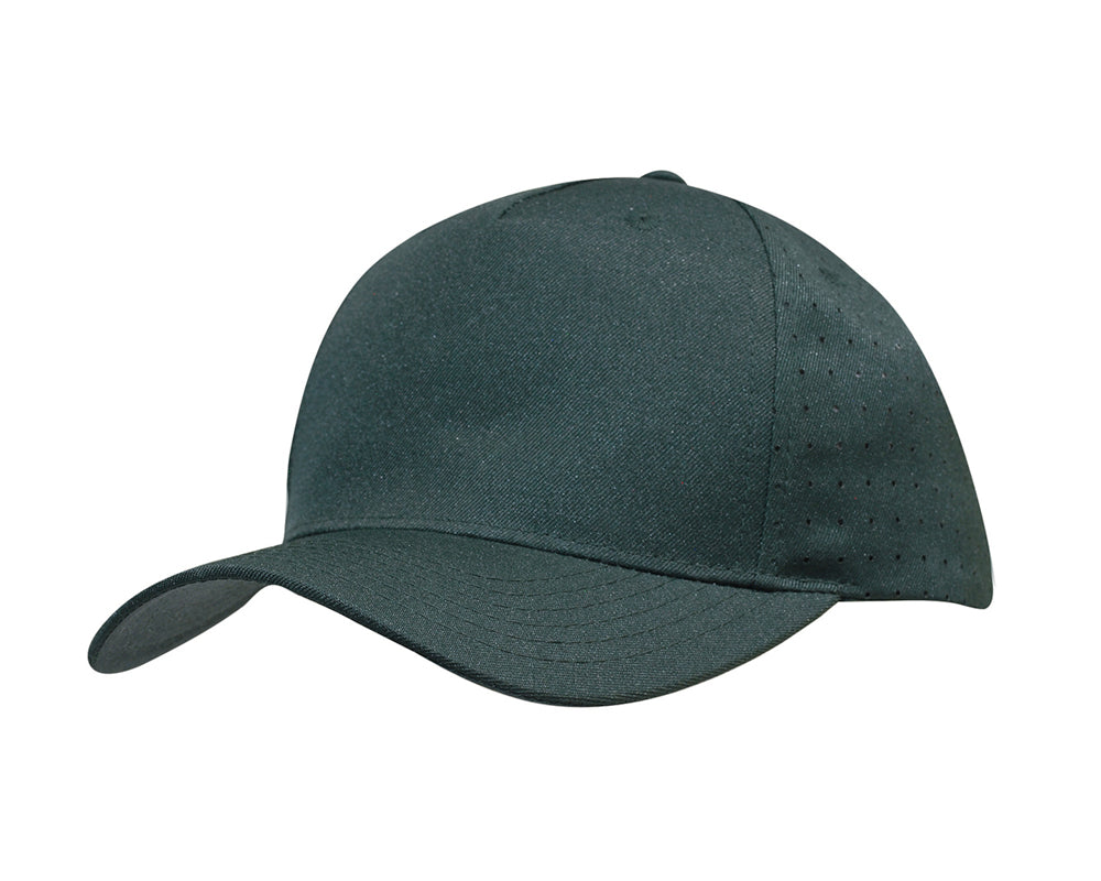 3976-Breathable Poly Twill Cap with Circle Perforations