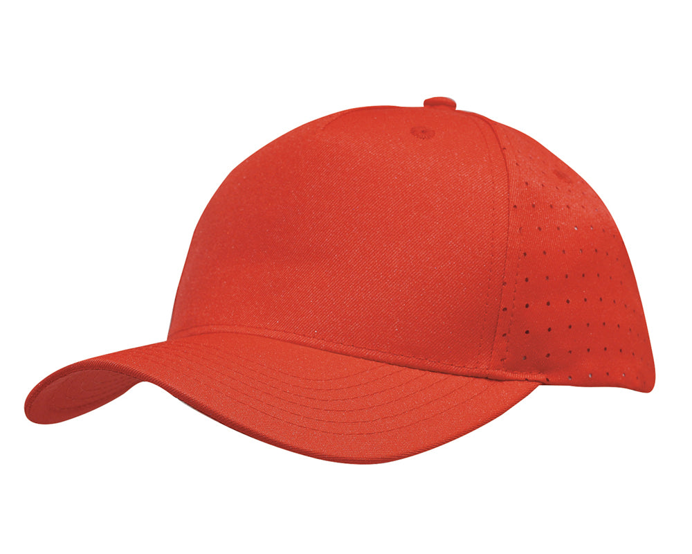 3976-Breathable Poly Twill Cap with Circle Perforations