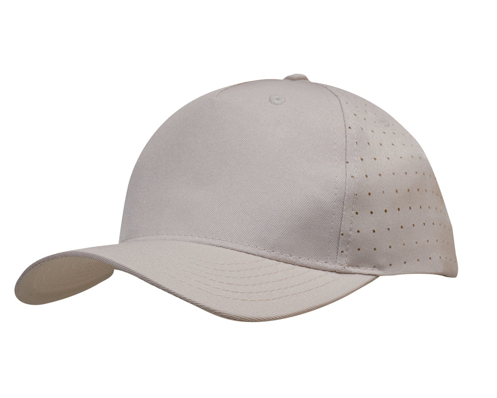 3976-Breathable Poly Twill Cap with Circle Perforations