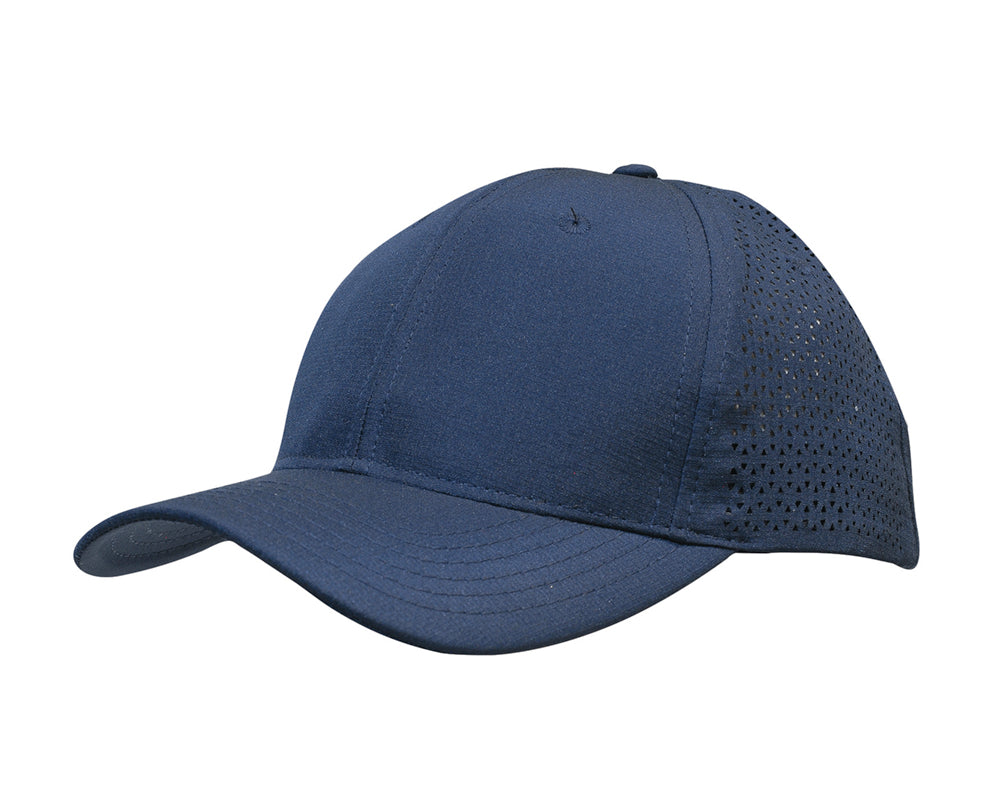 3977-Sports Ripstop Twill Cap with Triangle Perforations