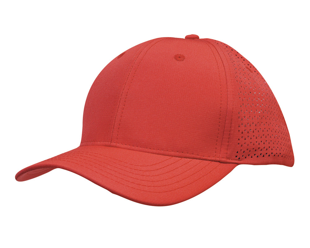 3977-Sports Ripstop Twill Cap with Triangle Perforations