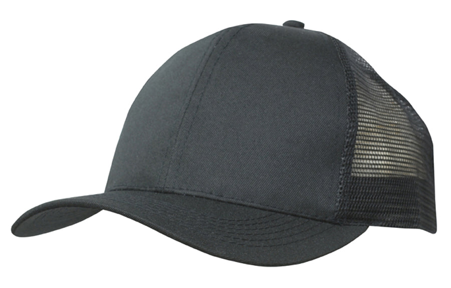 3987-Organic brushed Heavy Cotton/Mesh Back Cap
