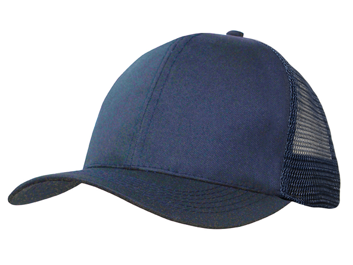 3987-Organic brushed Heavy Cotton/Mesh Back Cap