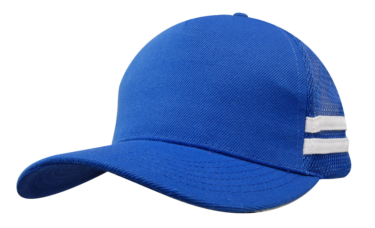 3995-American Premium Twill/Mesh Deep Fit Trucker with Stripes