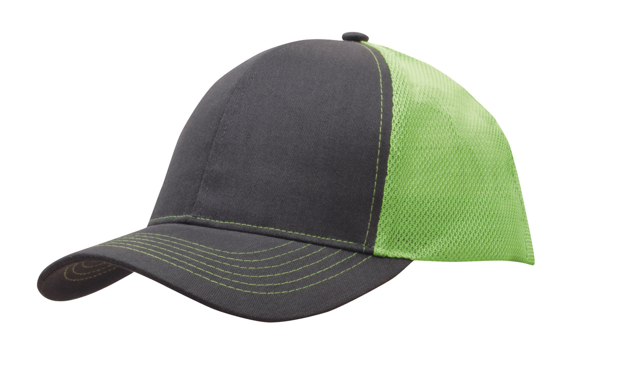 4002-Brushed Cotton with Mesh Back Cap