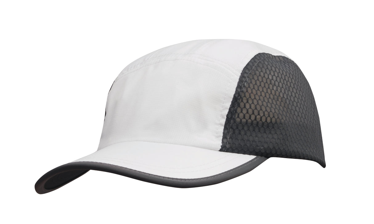 4003-Sports Ripstop with Bee Hive Mesh and Towelling Sweatband