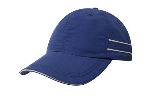 4077-Microfibre Sports Cap with Piping and Sandwich