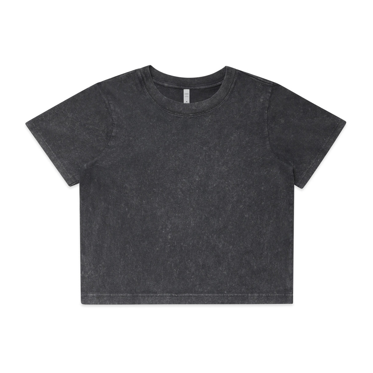 4086 - Wo's Stone Wash Heavy Crop Tee