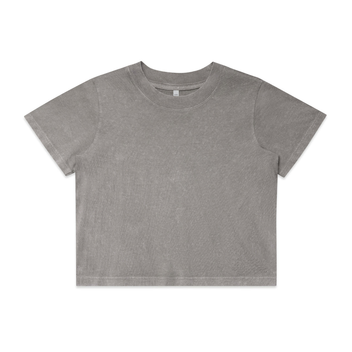 4086 - Wo's Stone Wash Heavy Crop Tee