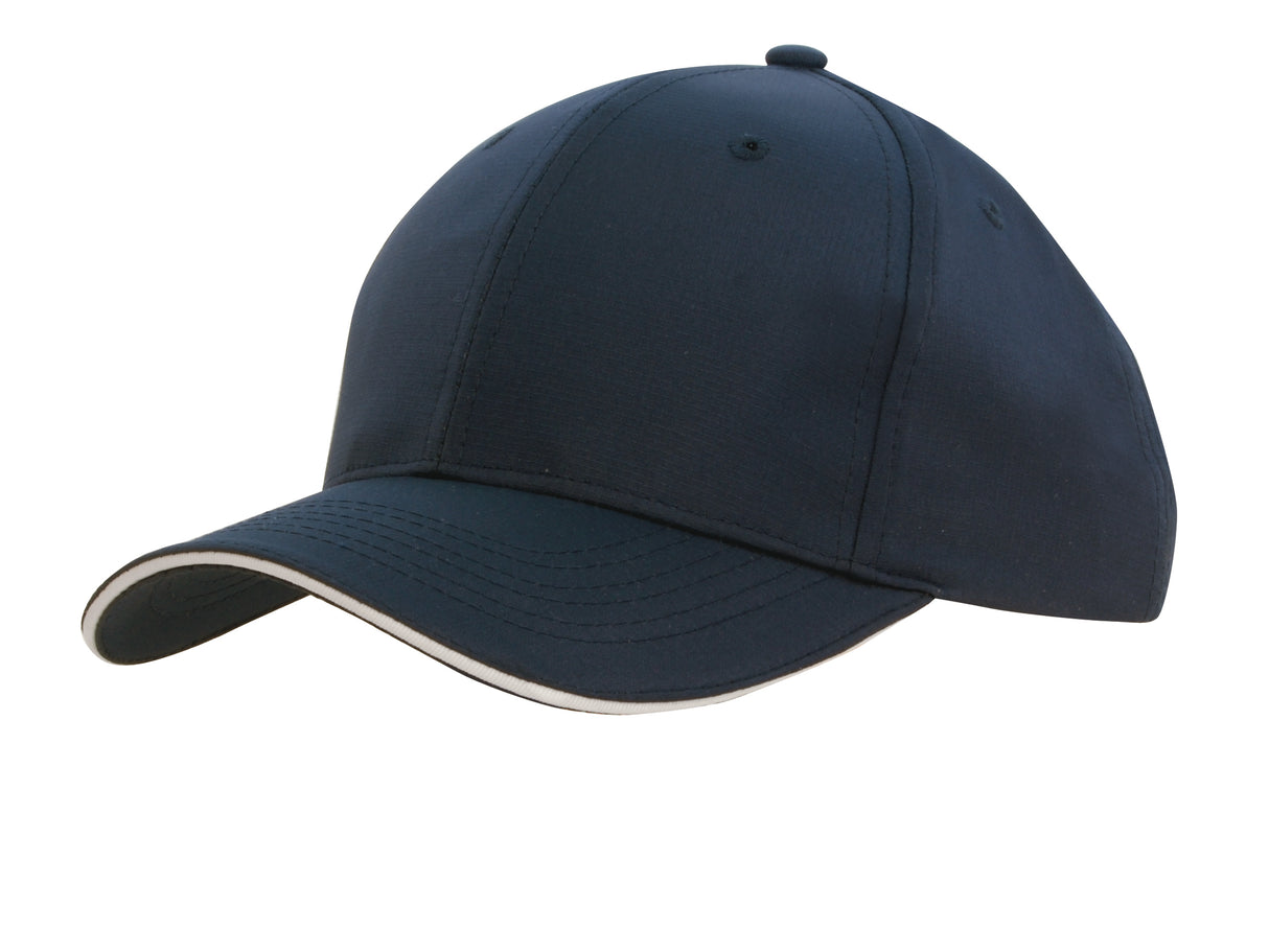 4149-Sports Ripstop Cap with Sandwich Trim