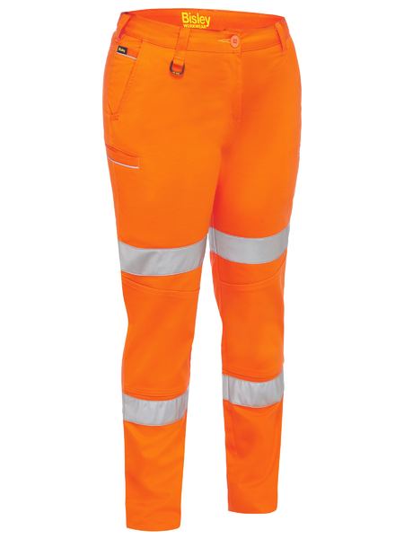 WOMEN’S TAPED MID RISE STRETCH COTTON PANTS