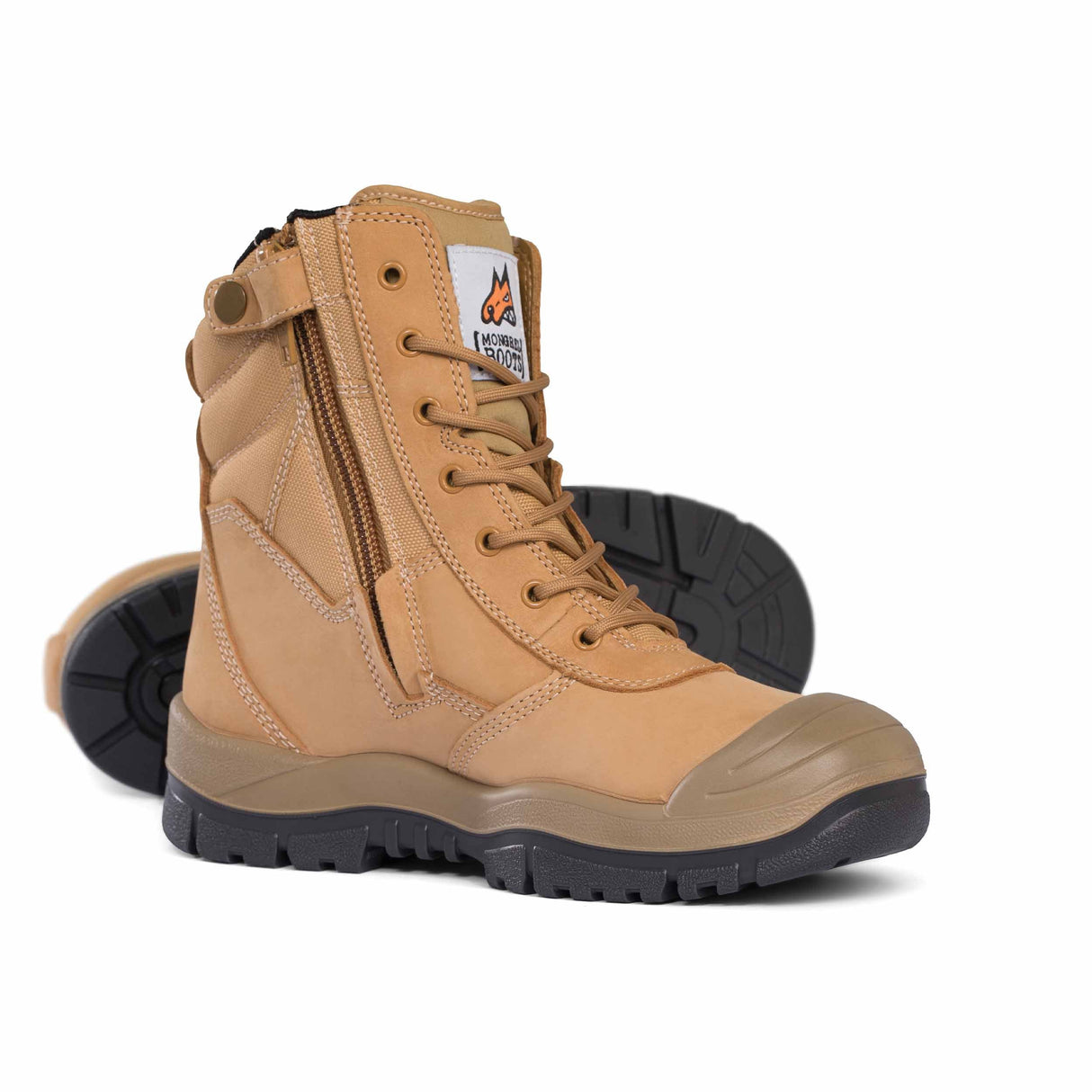 561050-Mongrel Wheat High Leg ZipSider  Boot w/ Scuff Cap-WHEAT