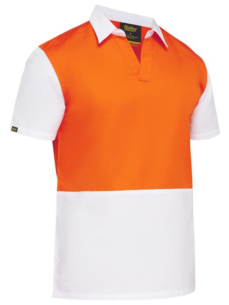 TWO TONE HI VIS V-NECK SHIRT SHORT SLEEVE