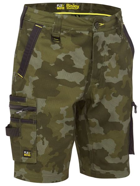 FLX & MOVE™ STRETCH CANVAS CAMO CARGO SHORT