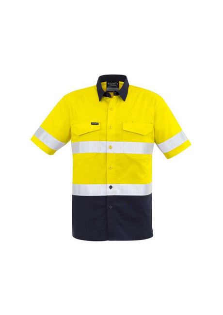 ZW835-Mens Rugged Cooling Hi Vis Taped Short Sleeve Shirt