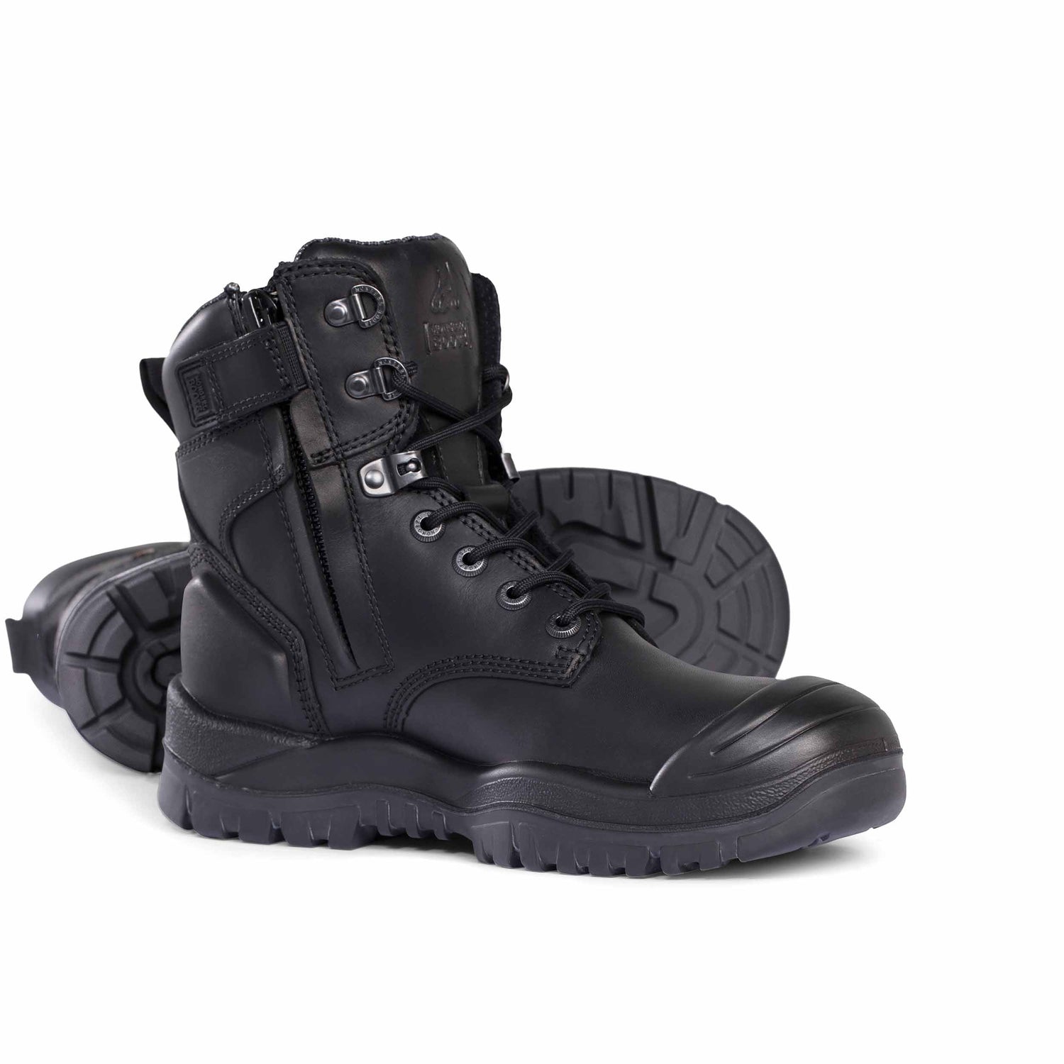 561020-Mongrel Boot w/ Scuff Cap-High Leg ZipSider-BLACK