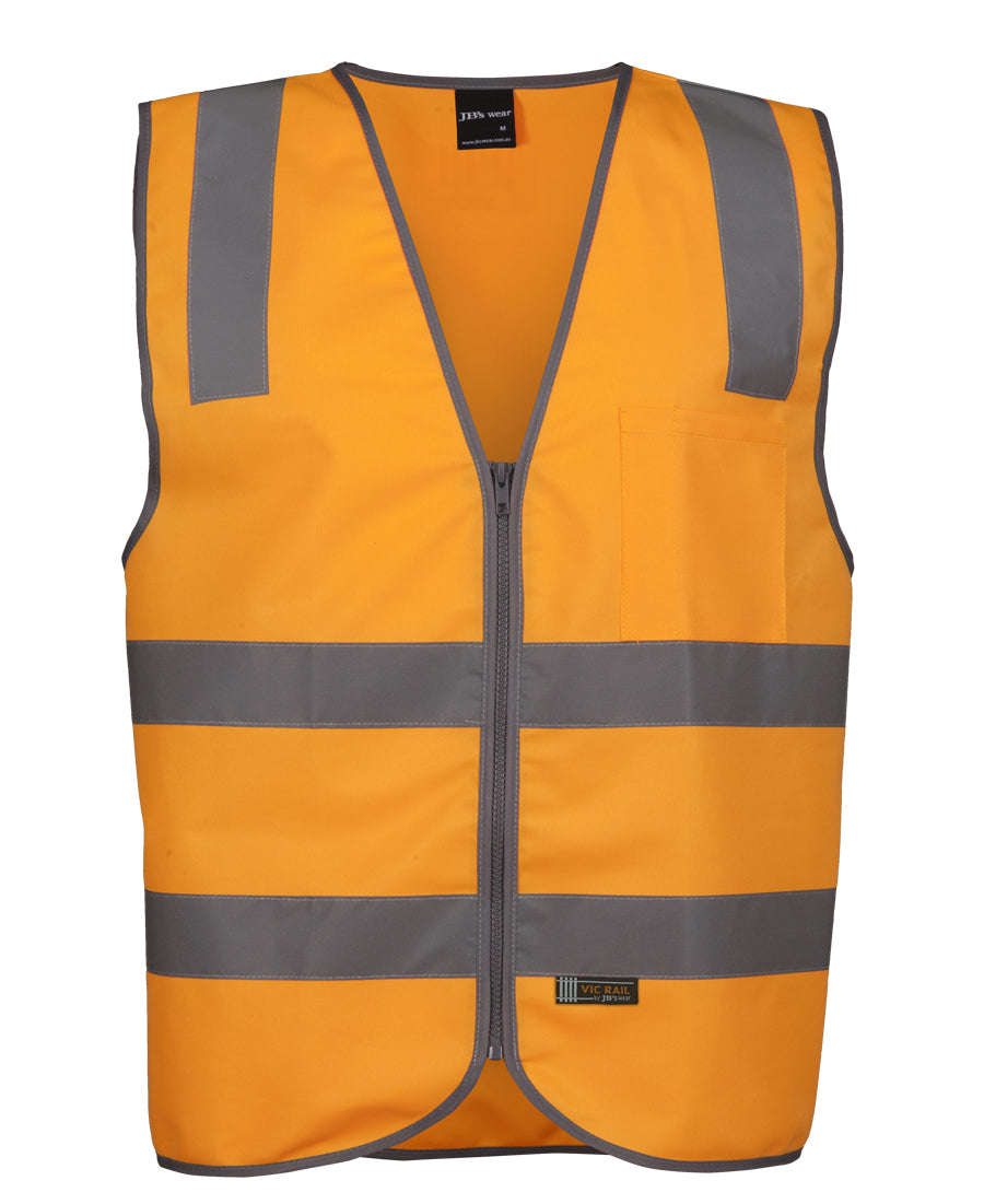 6DVSV-Jb'S Vic Rail (D+N) Zip Safety Vest