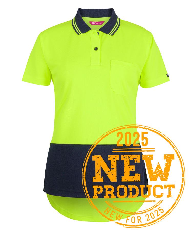 6HDS1-JB's LADIES HV S/S DROP TAIL POLO