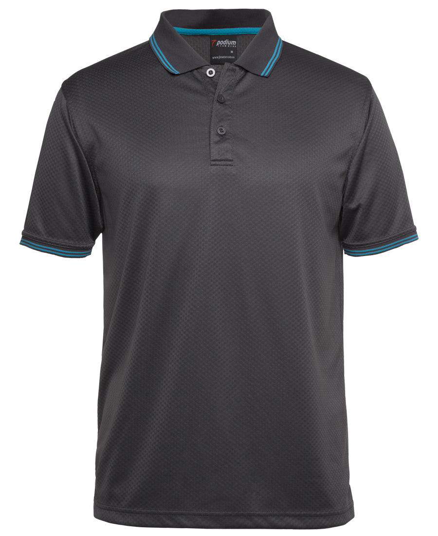 7JCP-Pdm Jacquard Contrast Polo