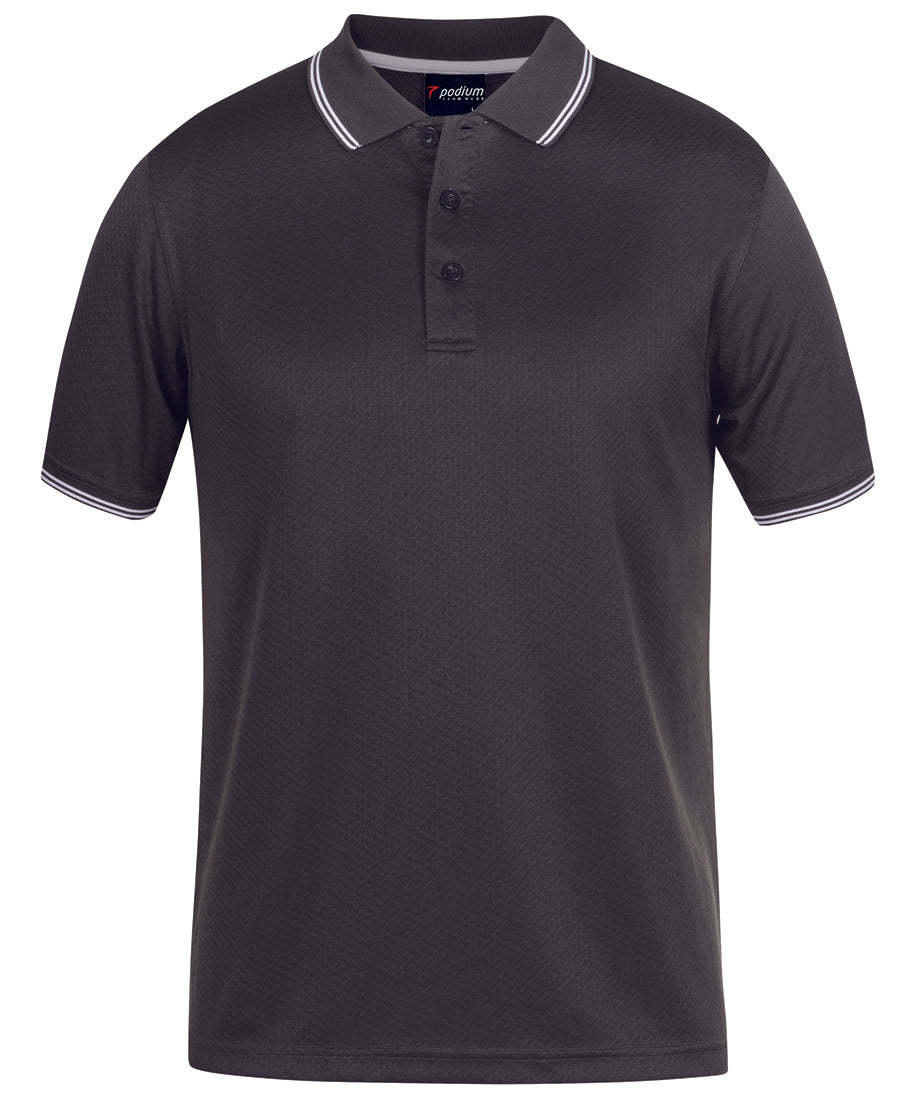 7JCP-Pdm Jacquard Contrast Polo