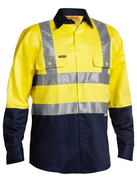 Contrast Drill Shirt-Taped-Hi Vis