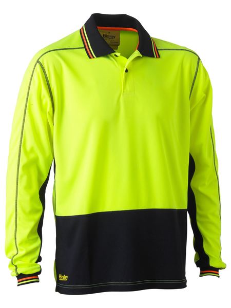 Long Sleeve Hi Vis Polyester Mesh Polo