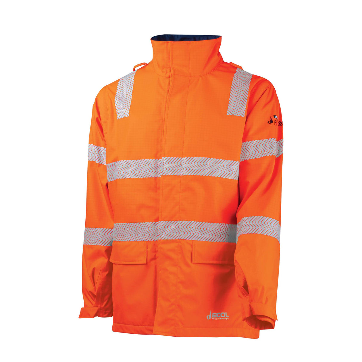 BW1340T4-FR PPE3 Hi-Vis Parka with Zip-Off Sleeves and Segmented FR Tape